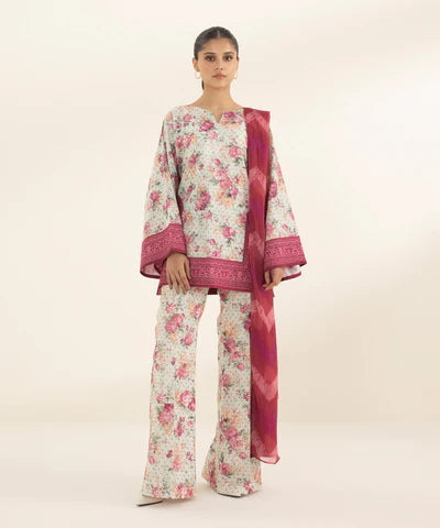 SAPPHIRE LAWN '24 - 3 PIECE - PRINTED LAWN SUIT 0U3PDY24V112