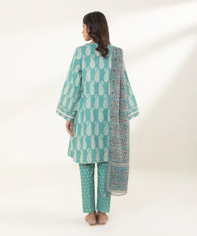 SAPPHIRE LAWN '24 - 3 PIECE - PRINTED LAWN SUIT 0U3PDY24V123