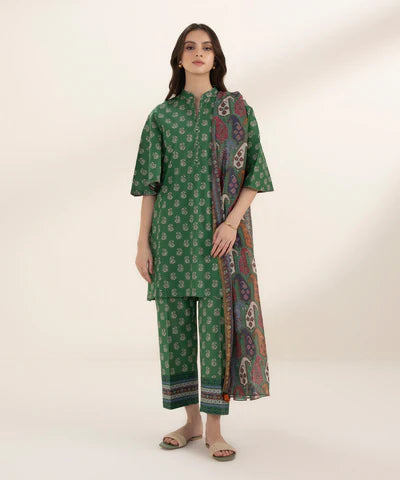 SAPPHIRE LAWN '24 - 3 PIECE - PRINTED LAWN SUIT 0U3PDY24V127