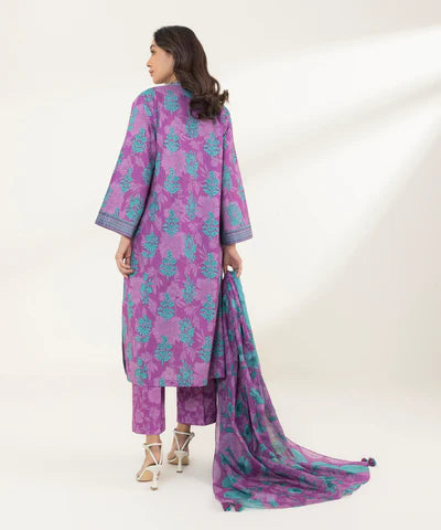 SAPPHIRE LAWN '24 - 3 PIECE - PRINTED LAWN SUIT 0U3PDY24V132