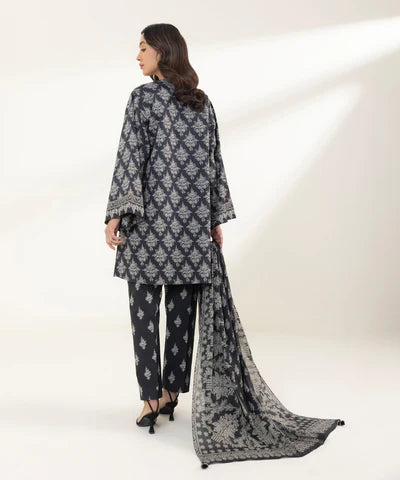 SAPPHIRE LAWN '24 - 3 PIECE - PRINTED LAWN SUIT 0U3PDY24V136