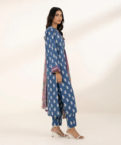 SAPPHIRE LAWN '24 - 3 PIECE - PRINTED LAWN SUIT 0U3PDY24V138