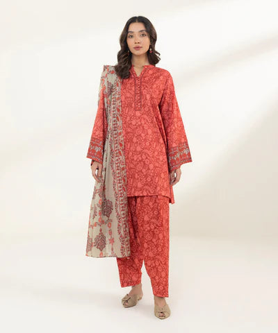 SAPPHIRE LAWN '24 - 3 PIECE - PRINTED LAWN SUIT 0U3PDY24V139