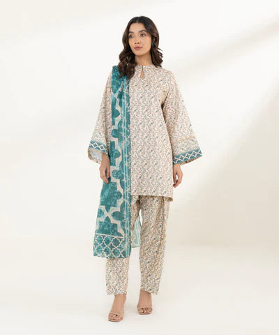 SAPPHIRE LAWN '24 - 3 PIECE - PRINTED LAWN SUIT 0U3PDY24V140