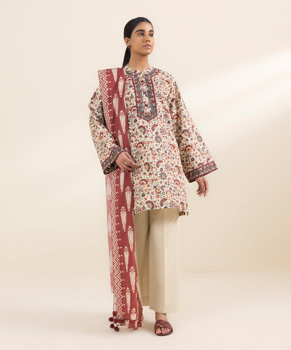 3 Piece - Embroidered Lawn Suit-0U3Pdy24V438