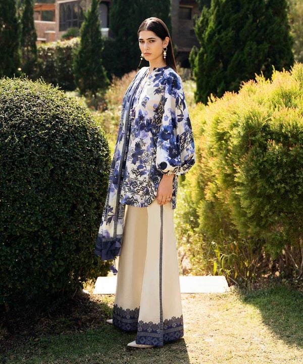 3 Piece - Printed Lawn Suit - 0U3PDY25V126