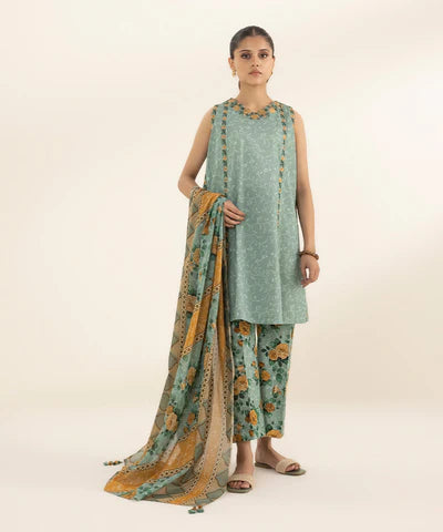 SAPPHIRE LAWN '24 - 3 PIECE - EMBROIDERED LAWN SUIT 0U3PEDY24V16