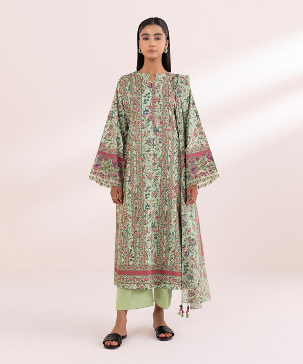 3 Piece - Embroidered Lawn Suit-0U3Pedy24V45