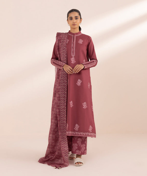 3 Piece - Embroidered Lawn Suit-0U3Pesg24V46