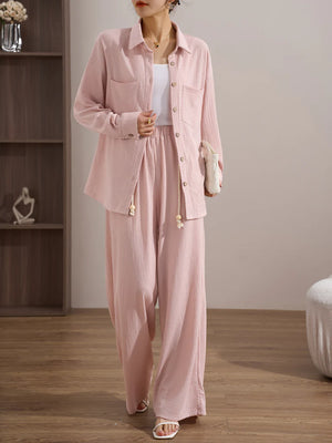 Spring Summer '25 - Texas Baby Pink Textured Suit