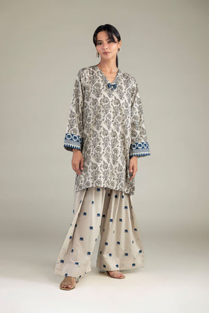 Basics: Style Swap '26 - Beige V-Neck Kurta - 1-26-311-A-G1