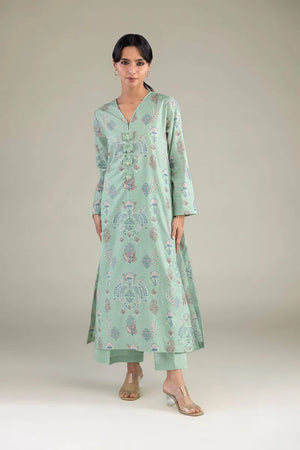 Basics: Style Swap '26 - Mint V-Neck Kurta - 1-26-311-A-H1