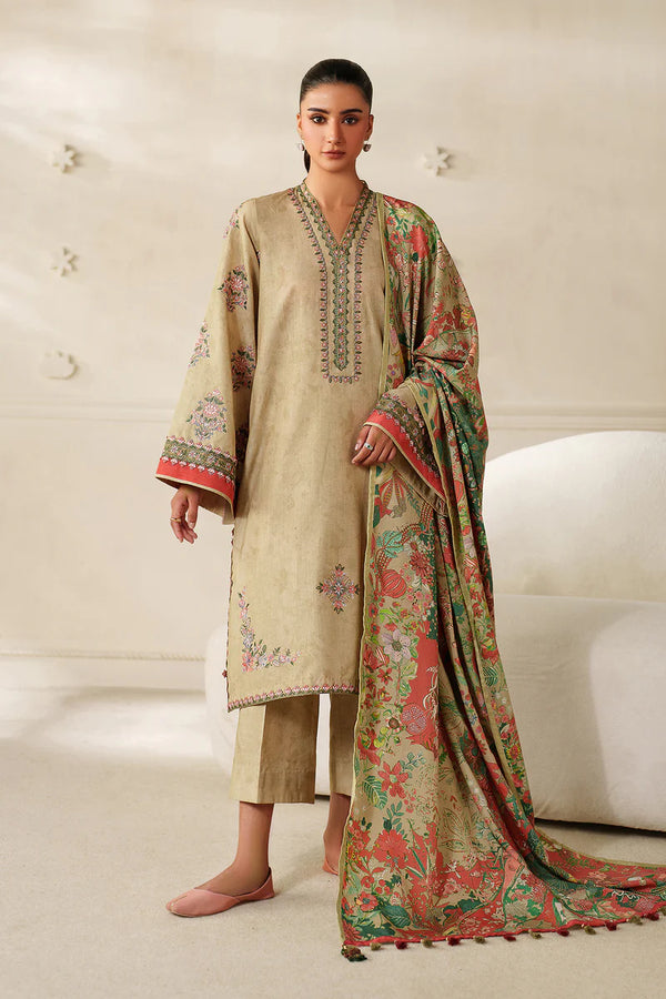 Stitched Winter '25 - EMBROIDERED KHADDAR F-4342
