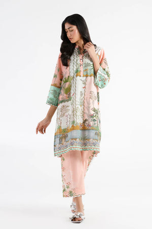 Eid Edit '26 - Stitched Printed Lawn Shirt+ Culotte | SS26BSP196P2T