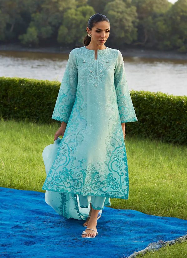 Mayna Festive Luxe Pret '25 - Wari Aqua Kurta And Dupatta