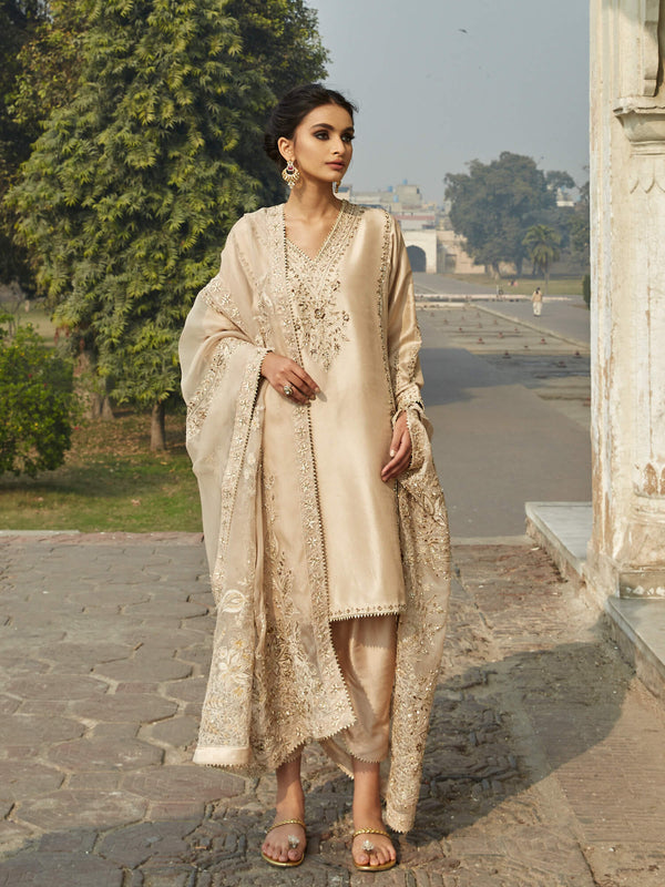 Bridal Couture -Nimr Kurti W/ Skinny Shalwar & Dupatta