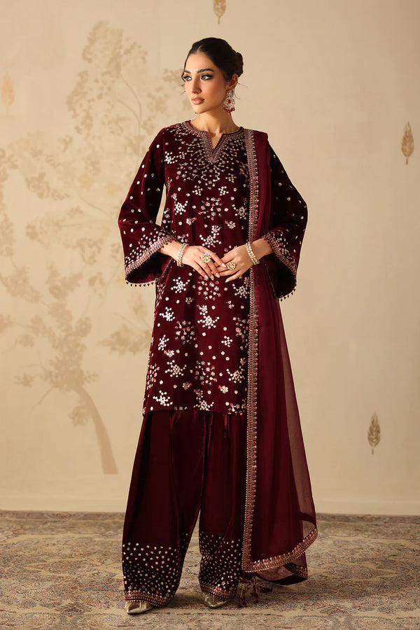 Unstitched Velvet '25 - EMBROIDERED VELVET SF-4315