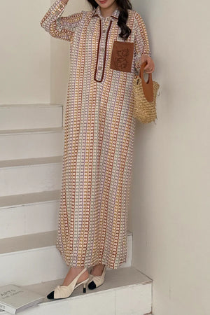 Spring Summer '25 - Bodrum Maxi Crochet Dress with Embroidered Pocket
