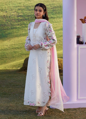 Luna Eid '26 - Rose Lace Shirt And Dupatta