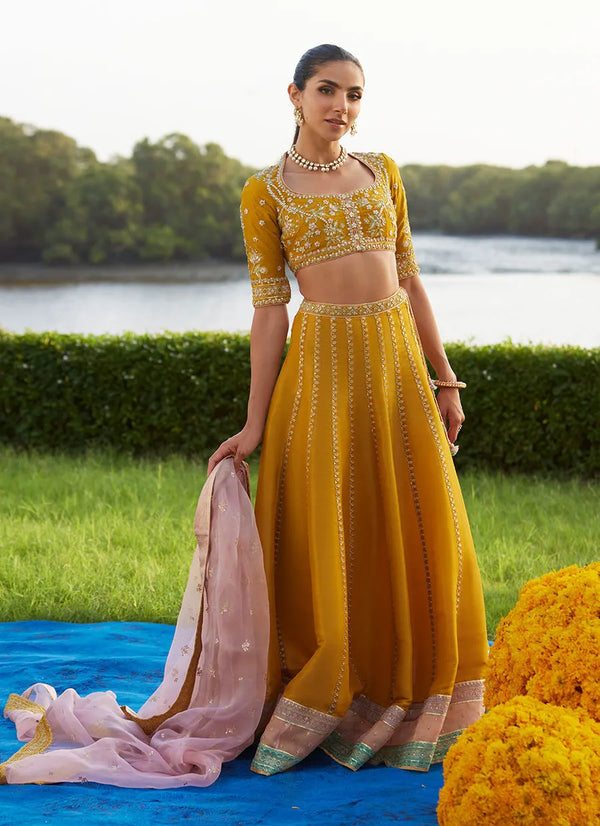 Mayna Festive Luxe Pret '25 - Zard Lengha Choli