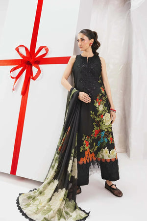 Spring Summer '26 - 3 Pc Unstitched Embroidered Lawn Suit - #MB-CUSV13-12B