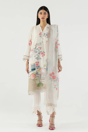 New In '26 - Stitched Printed Crepe Shirt+ Dupatta - SS26STP739P2D