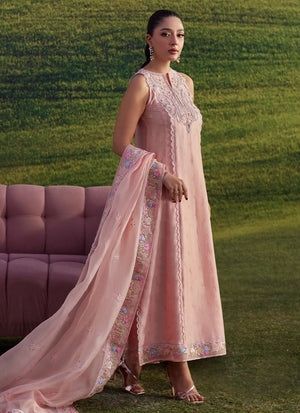 Luna Eid '26 - Rosé Reverie Shirt And Dupatta
