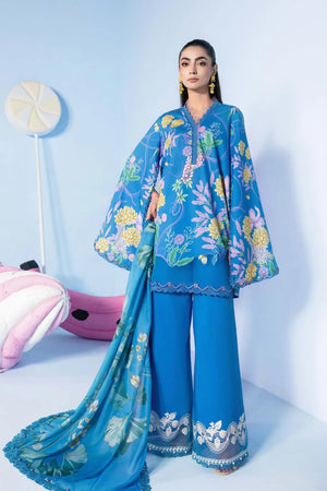 Spring Summer '26 - 3 Pc Unstitched Embroidered Lawn Suit - #MB-CUSV13-13B
