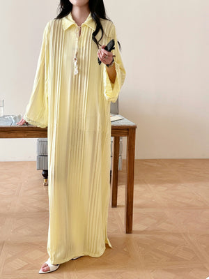 New Arrivals '26 - Kayla Lemon Butter Textured Dress | HS-1425