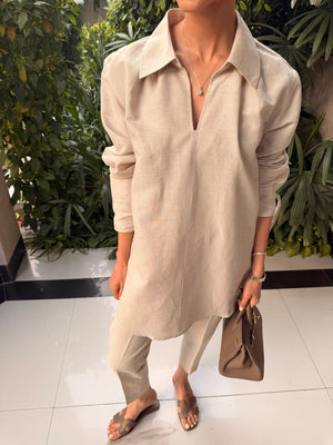 Beige Bow Set