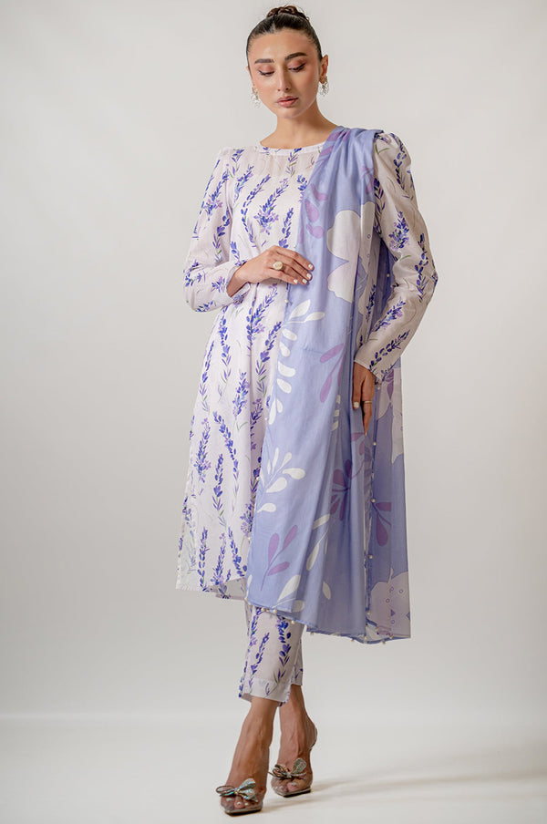 Unstitched Vol Ii '24 Lavender 3 Piece-U00420-999-Wht