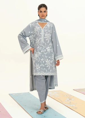 Spring Pret '26 - Embroidered 3 PC Suit | 15351/601/204