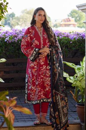 Luxury Lawn '25 - Red Serenity