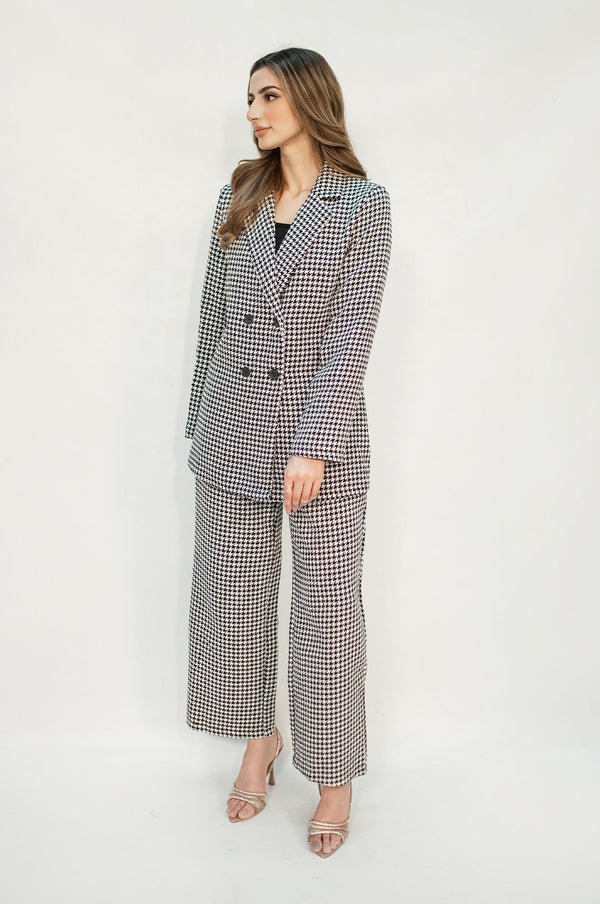 Autumn Winter '24 - Charlotte Chequered Tweed  Double Breasted Suit