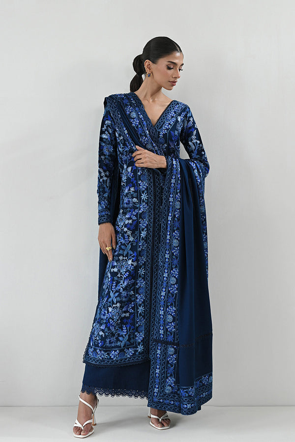 KARANDI'24-NAVY BLUE LUXURY AARI EMBROIDERED KARANDI SET (NEL-24624)