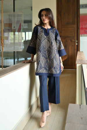 Eid ul Fitr Embroidered Pret '26 - Navy Lia Set