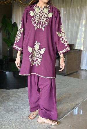 Eid ul Fitr Embroidered Pret '26 - ⁠⁠Burgundy Sia Set