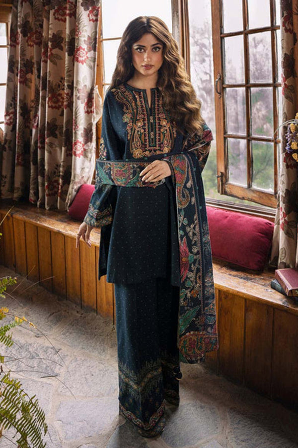 Fall Winter'24 - 3 Piece - Embroidered Khaddar Suit 3PEDY24V83UC