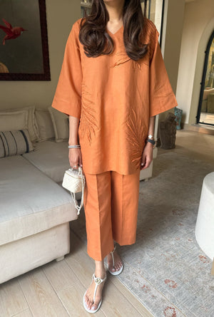 Eid ul Fitr Embroidered Pret '26 - Peach Tan Set