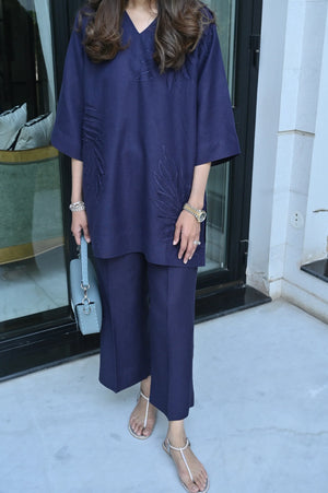 Eid ul Fitr Luxury Pret '26 - ⁠⁠Indigo Tan Set