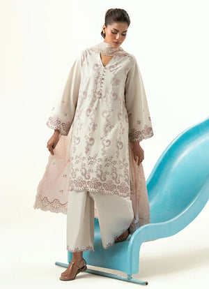 Spring Pret '26 - Embroidered 3 PC Suit | 14509/401/107