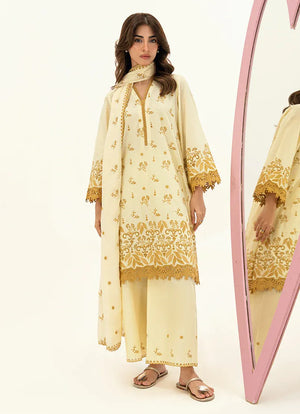 Spring Pret '26 - Embroidered 3 PC Suit | 14747/401/503