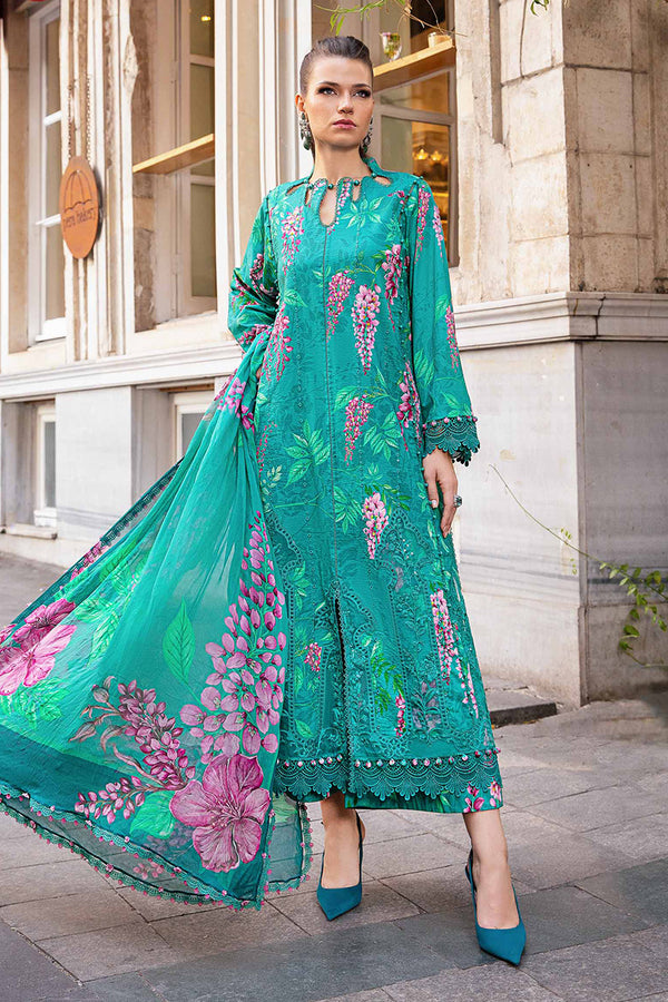 M Print'24 - 3 Piece Unstitched Printed Cambric Suit | MPT-2301-A