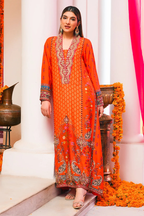 Ronaq 23 - Festive Orange Kaftan (D-03)