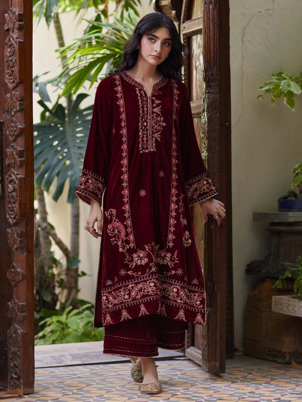 The Velvet Edit '25 2-Piece Embroidered Set