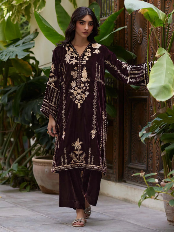 The Velvet Edit '25 2-Piece Embroidered Set