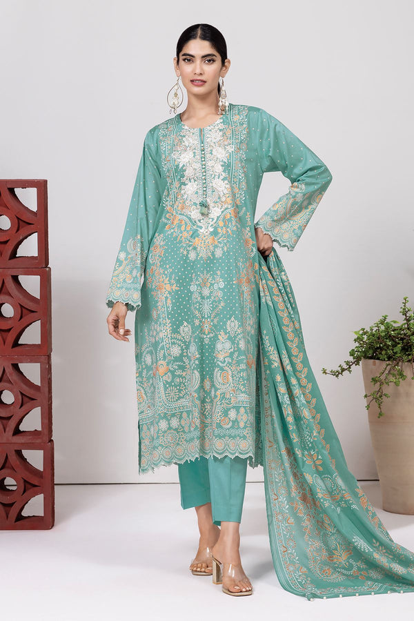 Essentials '24 3 Piece | Top Dupatta-20-Bla240446