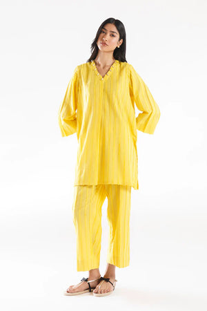 Eid Edit '26 - Stitched Dyed Brochia Shirt + Culotte | SS26BSD105P2T