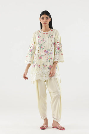 New In '26 - Stitched Embroidered Lawn Shirt+ Shalwar - SS26SGE465P2T (RTS)