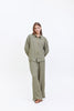 Hassal Spring Summer 24 - Lola Two Piece Olive Textured Muslin Suit